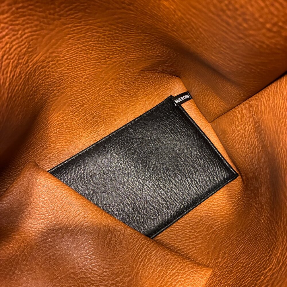 Street Level Reversible Faux Leather Tote & Interior Zip Pouch - Picture 7 of 16